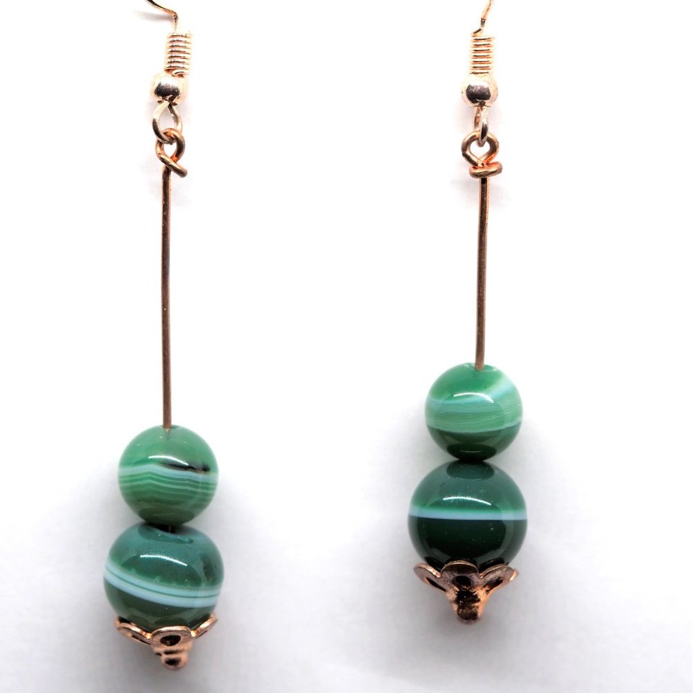 Rosy Green Earrings